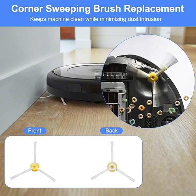 For Roomba 600 Series Replacement Parts 32Pcs, Combo Kit with Side Brush and Filters,Brushroll for Pet Hair Carpets Hard Floors, Compatible with iRobot 600 610 620 630 650 675 680 690 692 694 500 595