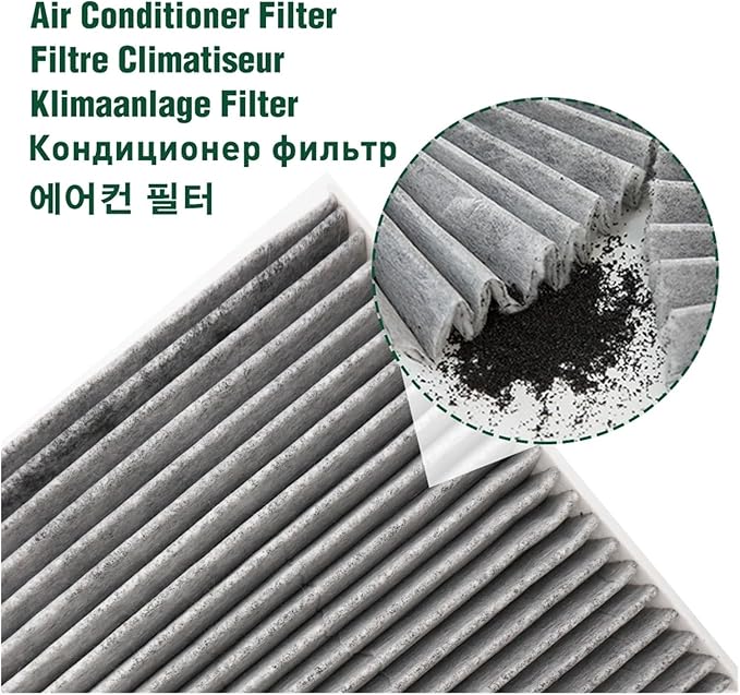 Car Pollen Cabin Air Filter Compatible With Hyundai Ioniq AE Kona EV Compatible With Kia Niro 2017-2022 97133-F2100 97133-F2200