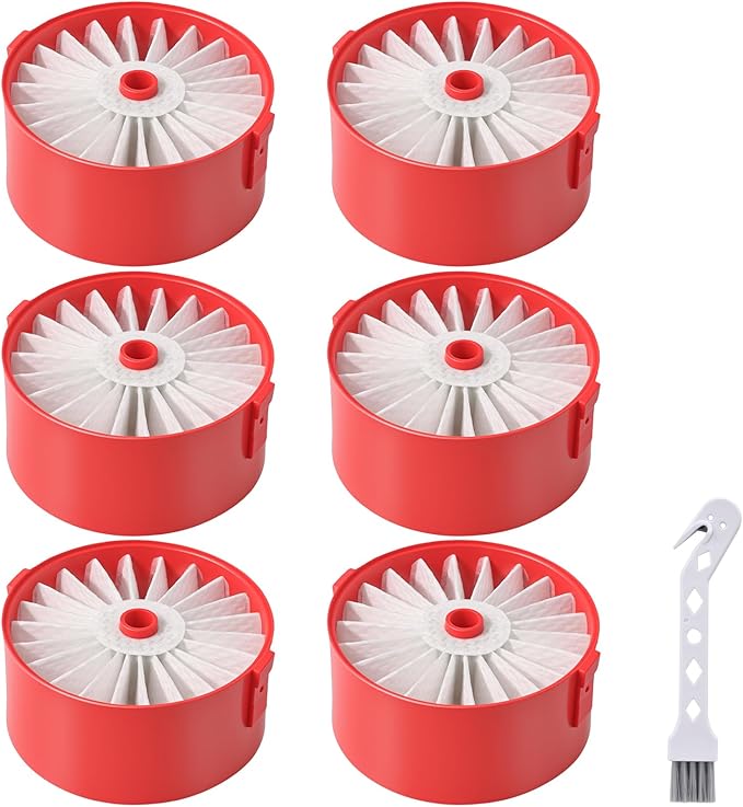 6-Pack N858184 Filters Replacement for Craftsman V20 Cordless Stick Vacuum CMCVS001D1, for Black & Decker BSVF1/BSV2020/BSV2020G/BSV2020P,for Craftsman & Handheld Black & Decker Cordless Vacuums