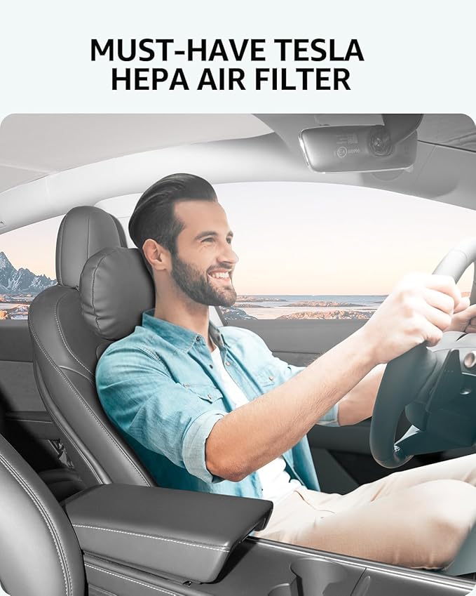 BASENOR 2026 Tesla Model Y/3 HEPA Air Filter, [OEM Filter Replacement & Proprietary Design] Cabin Air Filter with Activated Carbon for 2017-2026 Model 3 2020-2026 Model Y