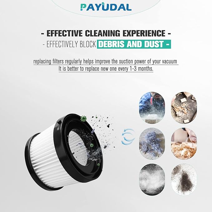 4 Packs DCV501HB DCV5011H Replacement HEPA Filters. Compatible With DEWALT 20V Vacuum Cordless Handheld Vacuum Filter. Compared To Part DCV5011H DCV501HB Filter, with 8 Pack Foam Sleeve Filters
