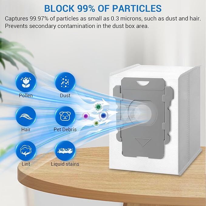 14 Pack Replacement Vacuum Bags Compatible with iRobot Roomba i & s & j Series i7, i7+, i3, i3+, i1+, i4, i4+, i6, i6+, i8, i8+, j6, j6+, j7, j7+, s9+ Combo i5, j5, j8+, j9+ Automatic Dirt Disposal