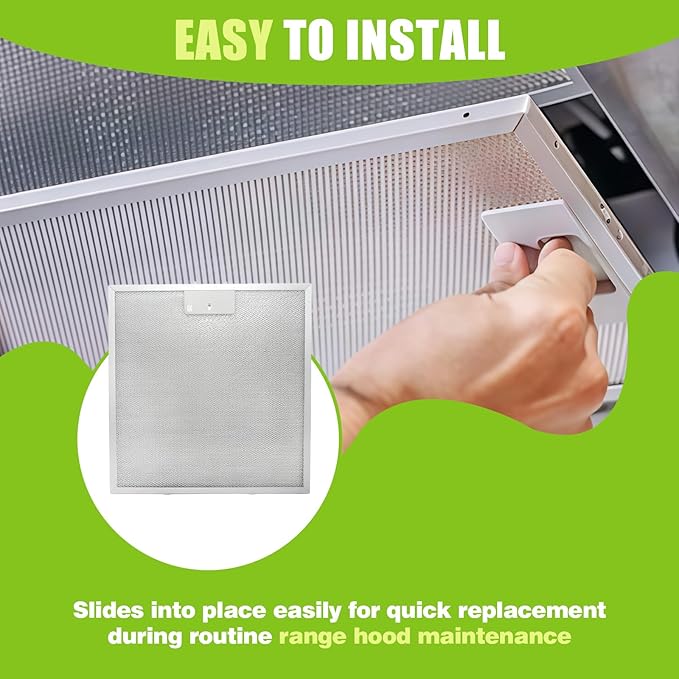 2-Pack WA0575 Range Hood Filter 14.4" x 13.5" x 0.35" Replacement Compatible with Vissani 30-Inch Wall Mount Hood, 5-Layer Aluminum Mesh Grease Filter