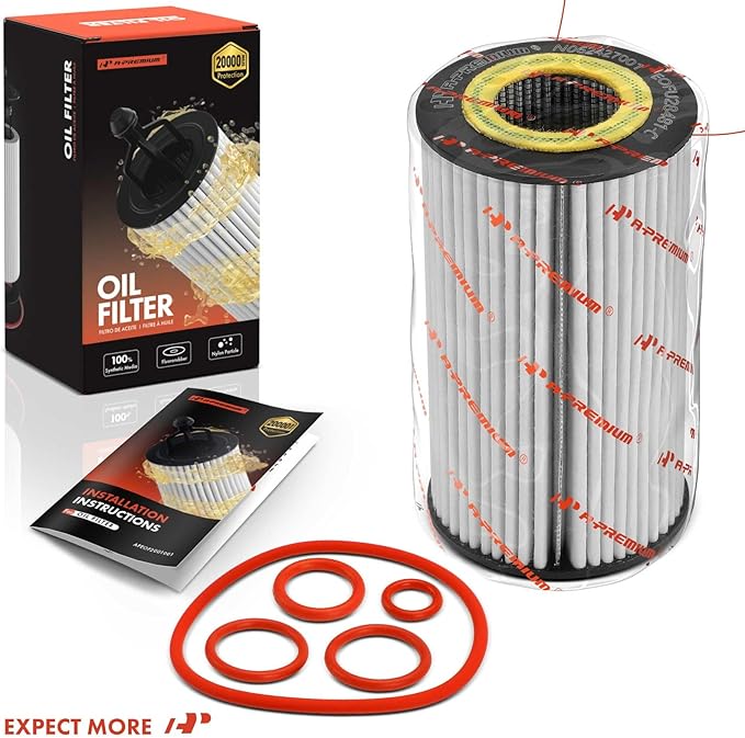 A-Premium 20K Miles Upgrated Protection Oil Filter Compatible with Mercedes-Benz & Chrysler & Dodge & Freightliner Models - C230, E280, GLK350, GL450, S400, G500, SL550, SLK320, R350, CL600, CLK430