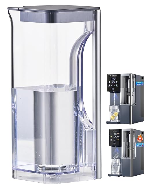 CT910WP Pure Water Pitcher 1.2L/40.6oz, for CT910 CT910H Countertop RO System (Blue)