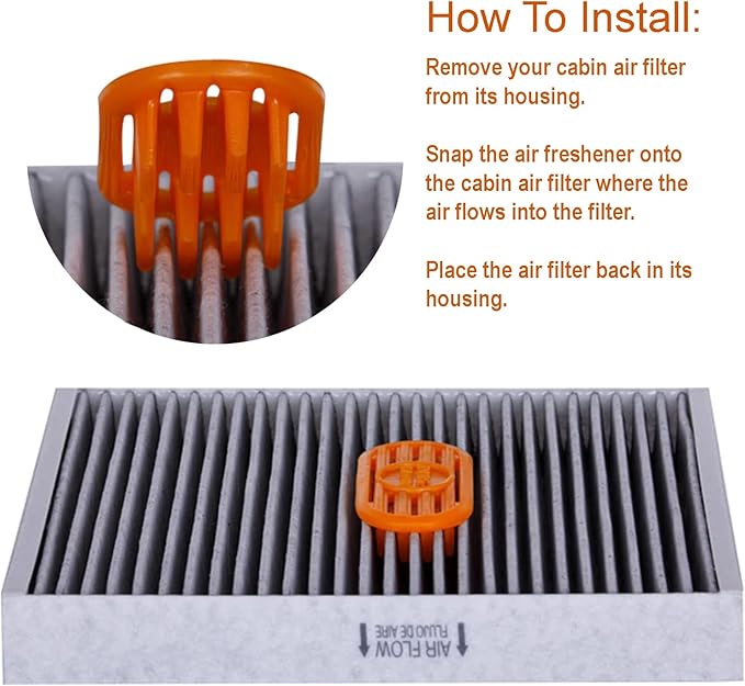 Premium Guard Cabin Air filter PC99273 with Tropical Peach Cabin Filter Air Freshener | Fits 2017-19 Hyundai Ioniq, 2017-22 Kia Niro, 2019-22 Niro EV
