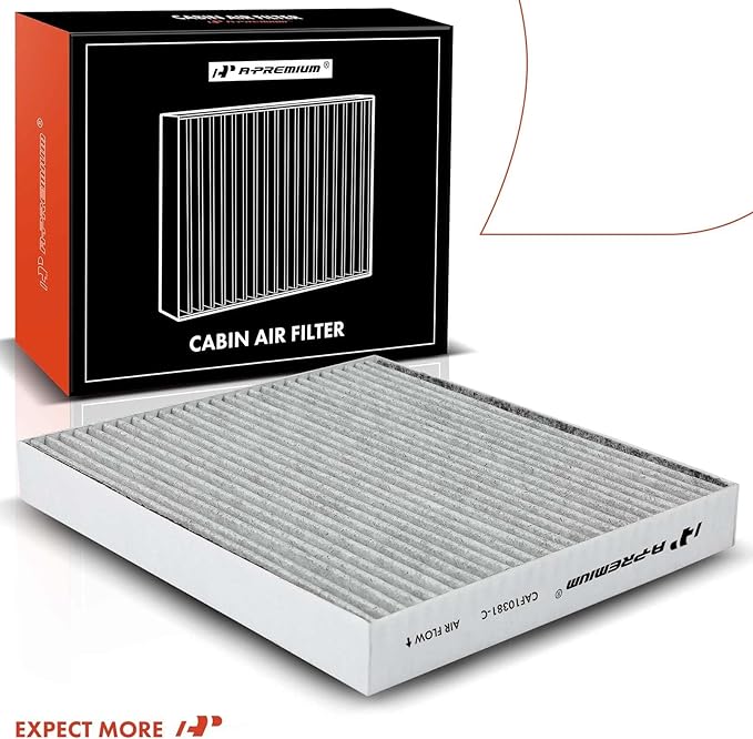 A-Premium Cabin Air Filter with Activated Carbon Compatible with Hyundai Sonata 2006-2008, Santa Fe 2007-2009, Azera 2006-2009 & Kia Optima 2006-2010, Magentis 2005-2010, Replace# 087903K000