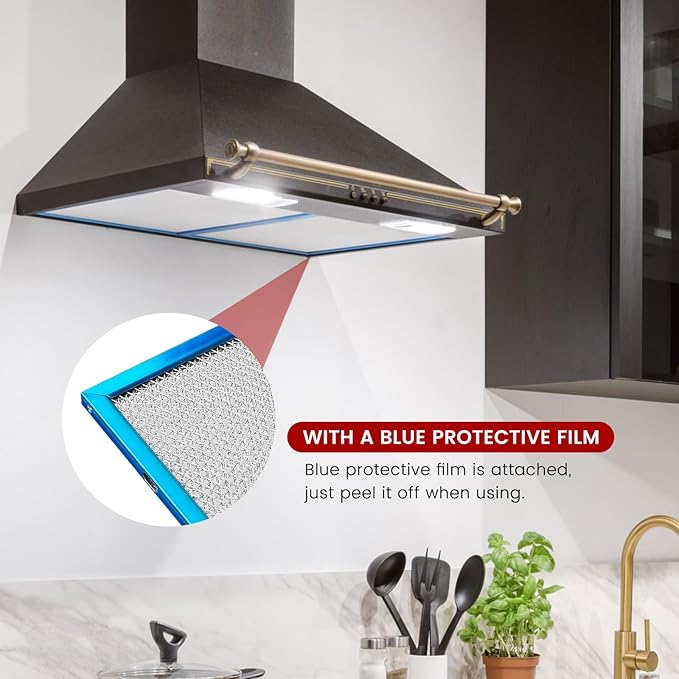 [2026 NEW] 2 Packs BPS1FA36 Aluminum Range Hood Filter by puxyblue 11-3/4" X 17-1/4" X 3/8" Replace WB02X10706 S99010300 AP5613213 Fit for Broan QS1 Series NuTone WS1 Series Kenmore 233 Series