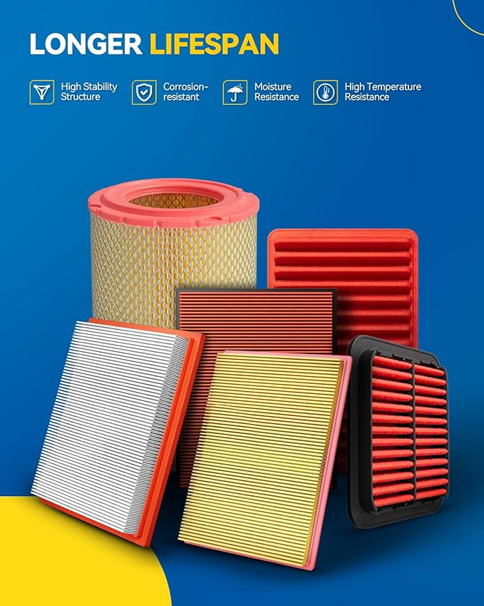 PHILTOP Engine Air Filter, Compatible with CA9269 Chevrolet Express 3500/2500 2001-2016, 1500 2001-2014, 4500 2009-2016, GMC Savana 3500 2001-2016, Savana 1500/2500/4500