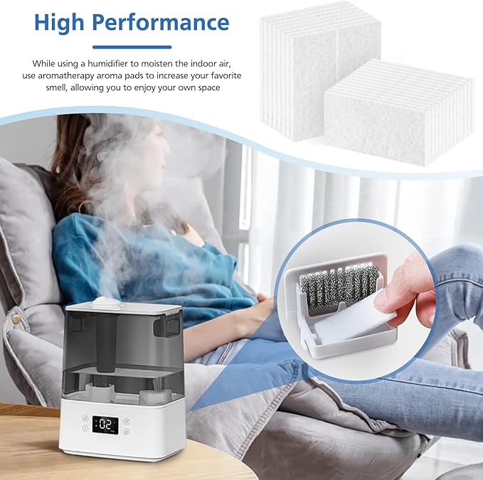 Humidifier Aroma Pads 30 Pack, Aroma Pad Replacement Filter Compatible with LEVOIT LV600S, Classic300S, LV600HH, OasisMist450S Humidifiers, Increase Fragrance Function