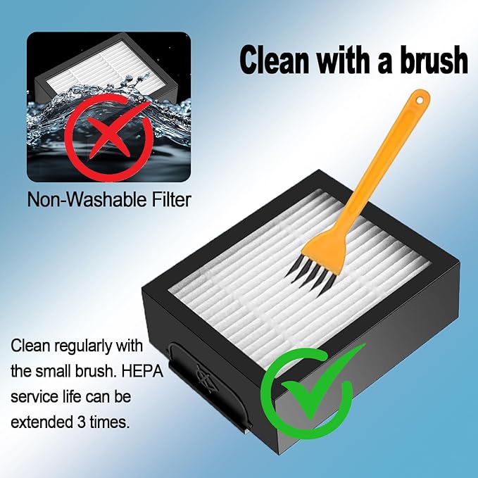 Replacement Parts for Roomba iRobot i7 i7+ i3 i3+ i4 i4+ i5 i5+ i6 i6+ i8 i8+ E5 E6 E7 I,E &j7 j6 j5 and Plus Version,(1 Set Rubber Brush,4 Side Brush)