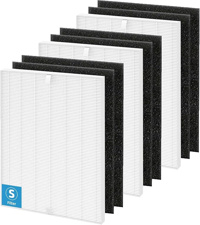 C545 HEPA Replacement Filter S for Winix Air Purifier C545 B151 P150 9300, Filter Q for Winix 5510 5520, Part# 1712-0096-00, 2522-0058-00