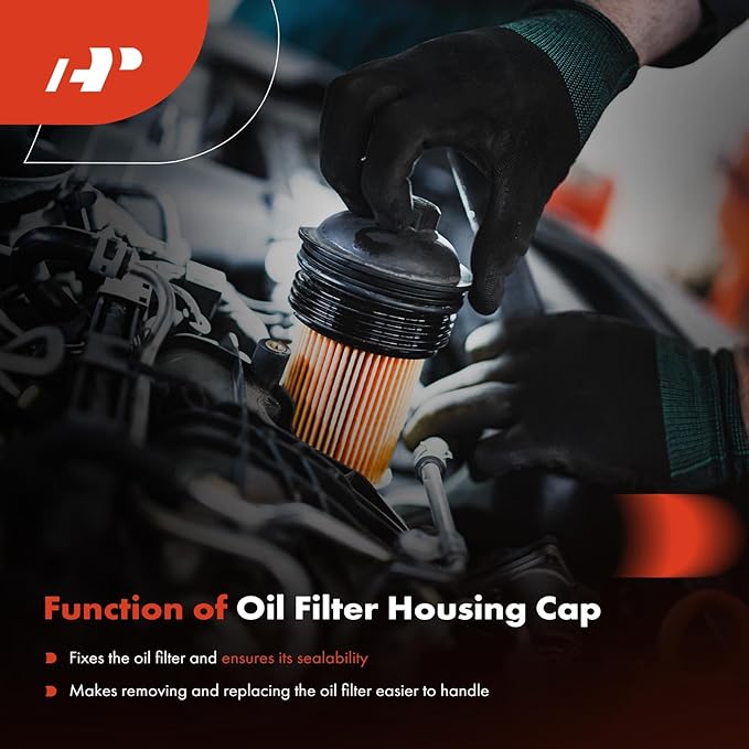 A-Premium Oil Filter Housing Cap Assembly For Hyundai Elantra 2021-2023, Sonata 2020-2023, Santa Fe 2021-2023, Accent 2020-2022, Tucson, Kona, Venue & Kia Sorento, Sportage, Rio, K5, Only fit 1.6L