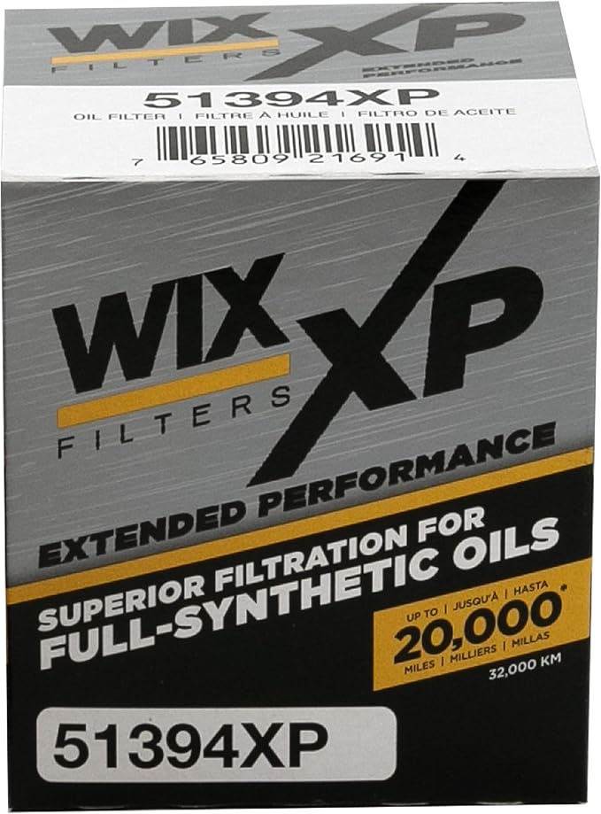 WIX 51394XP WIX XP Oil Filter Replacement, Built for Synthetic Oil - Compatible With GM (85-09), Daihatsu (88-92), Infiniti (91-96), Nissan (91-95), Toyota (80-15), Scion (04-09), Pontiac Vibe (03-10)