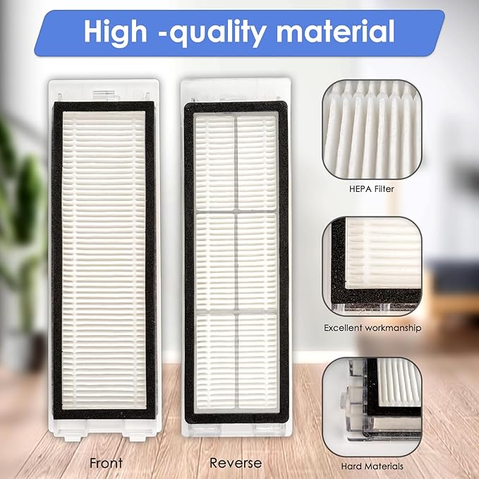 (5 Pack) Q Revo Replacement HEPA Filter Compatible With Roborock Q Revo Robot Vacuum, Filters Accessories Kit, 5 Filters