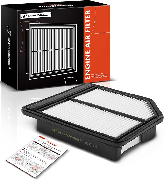 A-Premium Engine Air Filter Compatible with Honda Civic 2006 2007 2008 2009 2010 2011, L4 1.8L, Rigid Panel, Replace# 17220RNAA00