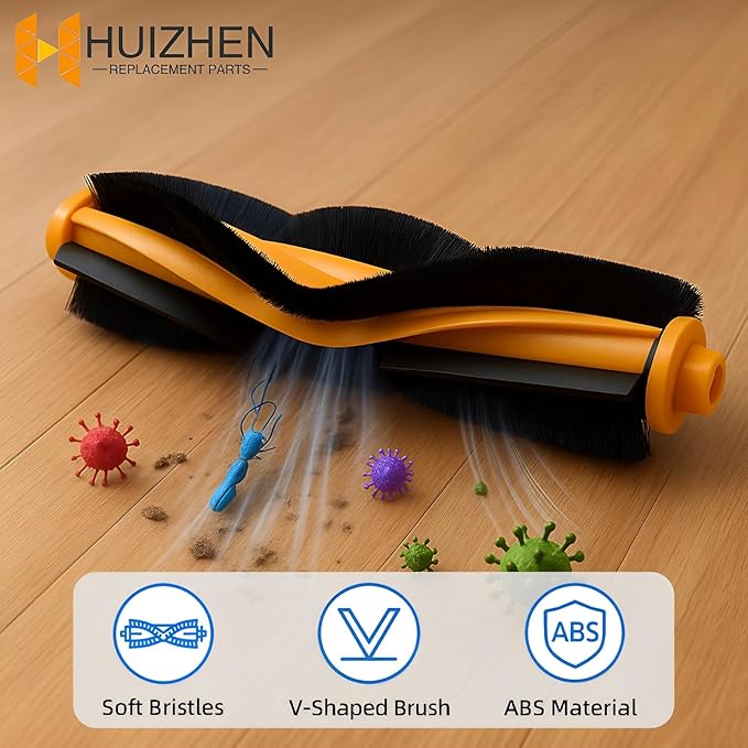 DVX34 Accessories Kit for Yeedi Vac 2 Pro/Vac/Vac Max/Vac Station Robot Vacuum Replacement Parts, 1 Main Brush, 4 Side Brush, 2 HEPA Filter, 2 Mop Pad, 4 Disposable Mop Pad, 2 Dust Bag