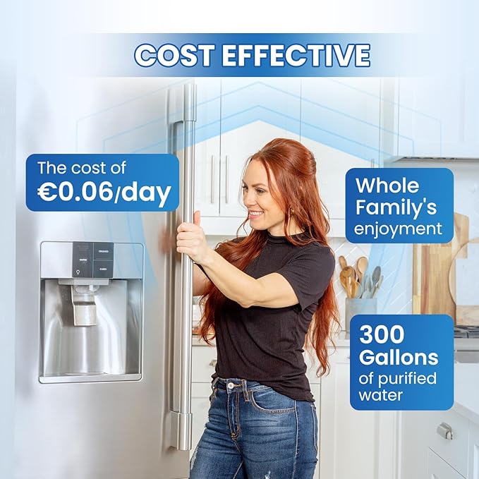 GOLDEN ICEPURE RWF0300A Inline Water Filter Replacement for GE® GXRTQR, Samsung HAFEX/EXP, DA29-10105J, Whirlpool WHKF-IMTO, Refrigerator Water Filter 2 PACK