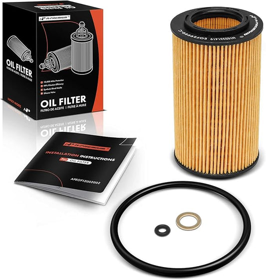 A-Premium 10K Miles Protection Oil Filter Compatible with Hyundai Sonata 2006-2010, Santa Fe/Azera 2007-2009, Veracruz 2007-2012, Entourage 2007-2010 & Kia Sorento 2007-2009, Sedona 2006-2009, Amanti