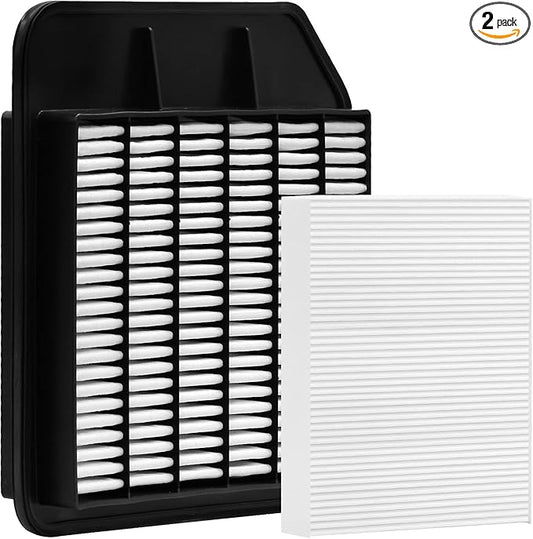 White Cabin Filter & Engine Air Filter Kit for Nissan Armada 5.6L V8 2024 2023 2022 2021 2020 2019 2018 2017