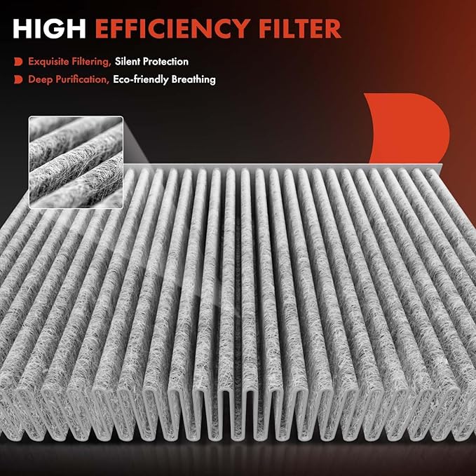 A-Premium Cabin Air Filter w/Activated Carbon Compatible with Jeep Wrangler 2020-2023, Gladiator 2021-2023, 3.0L, Diesel Only, Located Behind Glove Box