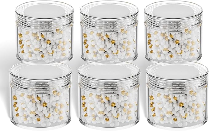 6 Pcs Faucet Water Filter Replacement Cartridges - Water Softener Filters Beads for Hard Water - Remove Chlorine - Improve Water Conditions - Filter Cartridge for SUPAFA Pull Down Faucet Head