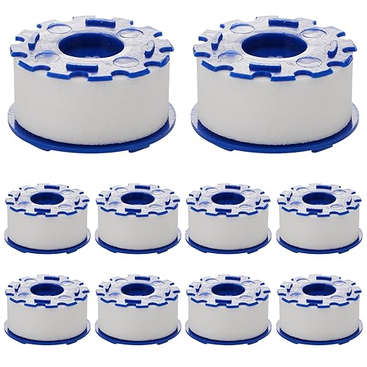 10 Pack Sink Water Faucet Filter Cartridge Replacements, Faucet Water Filter Replacements for Faucet Kitchen Bathroom Sink Filter Removes Chlorine Fluoride Heavy Metals Hard Water