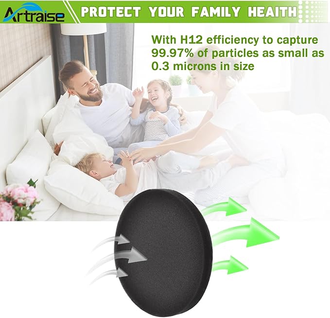 Artriase E0202 Vacuum Filters for Eureka NEU180 NEU180C NEU181 NEU182A NEU182B NEU12CT NEU186 NEU188 NEU188A NEU190 NEU192A NEU202 NEU280 Powerspeed Bagless Cleaner, 4 Pack Foam Filter Replacement