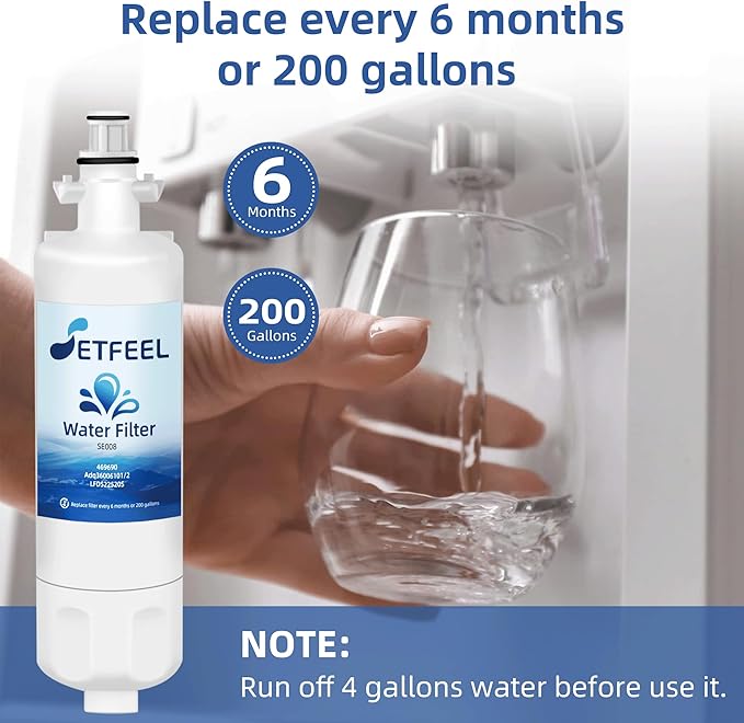 Adq360061 Water Filter Replacement for LG Refrigerator Lt700p Adq36006101 Lfds22520s,Fit Kenmore 9690 469690 Adq36006102 Lfxc24726s Lfxc29626s Rwf1200a Water Filter, 3-Pack