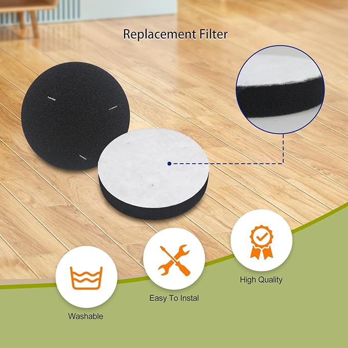 Replacement Filter Compatible with Basics Upright Bagless Vacuum Cleaner (4 Pack)