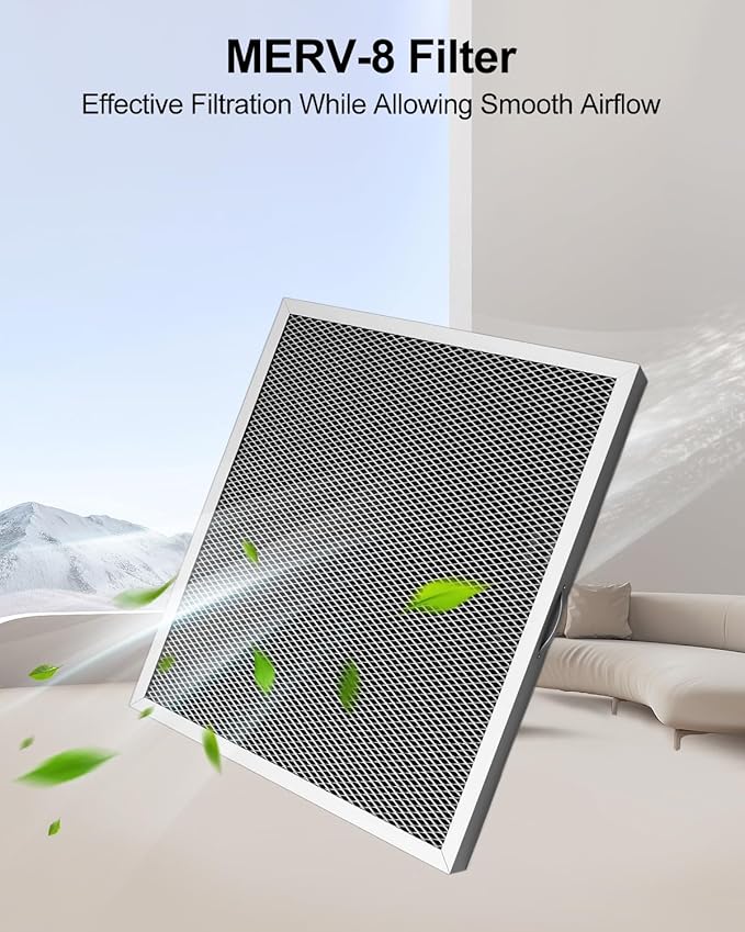 WUMZIJ 5881 Washable MERV 8 Dehumidifier Filter Compatible with Whole-House Dehumidifiers Models E100 E080 and Dehumidifying Ventilator 8192A, 12x13.5x1