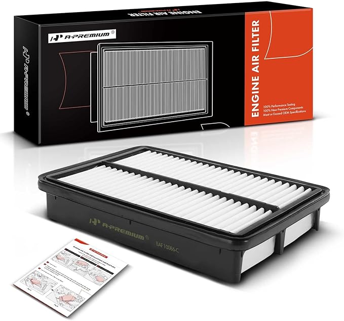 A-Premium Engine Air Filter Compatible with Hyundai Tucson 2005-2009 & Kia Sportage 2005-2010, 2.0L 2.7L, Rigid Panel, Replace# 28113-08000