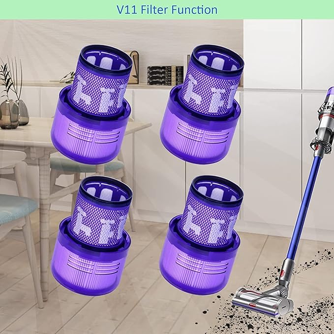for Dyson V11 Torque Drive Cordless Vacuum Cleaner Replacement Filters Parts, Compatible with Dyson V11 SV14 Animal and V15 Detect Cordless Vacuum Models Filter, Part No.970013-02, 2 Pack