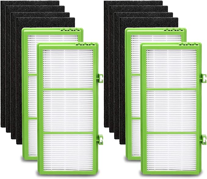 Filter Compatible with Holmes Aer1 Series, Replacement Parts # HAPF300AH-U4R, HAP242-NUC (4 True Replacement + 8 Booster Pre-Filter)
