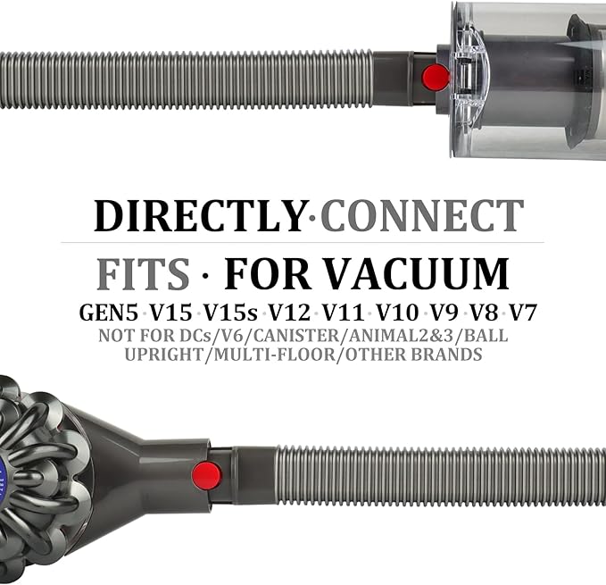 Dryer Vent Cleaner Kit for Dyson Gen5 V15 V15s V12 V11 V10 V9 V8 V7 Lint Vacuum Atttachments Detect Absolute Cyclone Outsize Slim Vacuum Cleaner Crevice Flexible Dryer Lint Remove Tool