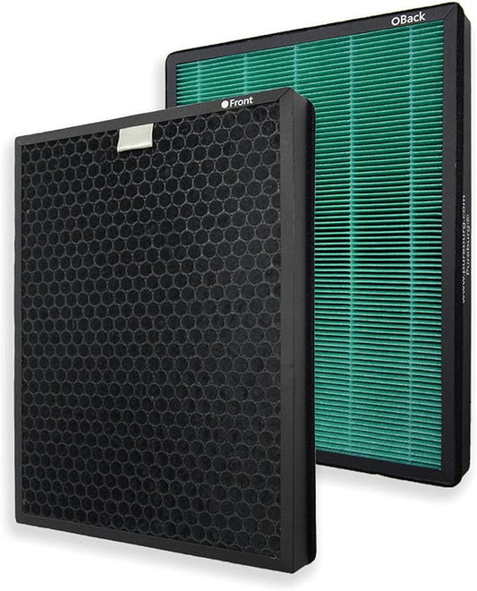 PUREBURG Replacement Filter Set Compatible with Coway Airmega 400 400S Air Purifier,1-Pack (2 Filters) H13 HEPA Activated Carbon MAX2 3-Stage Filtration