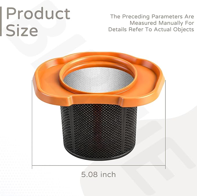 N651381 Vacuum Pre-Filter & HHVKF10 Filter for Black & Decker Vacuum Cleaner HHVK, HHVK320J, HHVK320J10, HHVK320JZ01, HHVK320J12, HHVK415B01, HHVK515J, HHVK515JP Handheld Vacuum Filter Washable