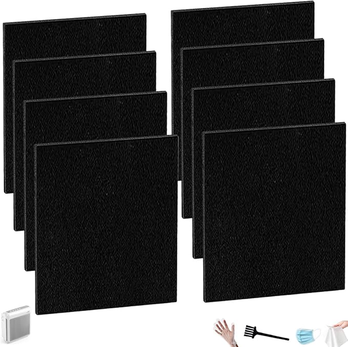 8 Pack For Coway AP1512HH & Airmega 200M Replacement Carbon Pre-Filter - Activated Charcoal Odor Eliminator Filters, Perfect Fit, Easy Install