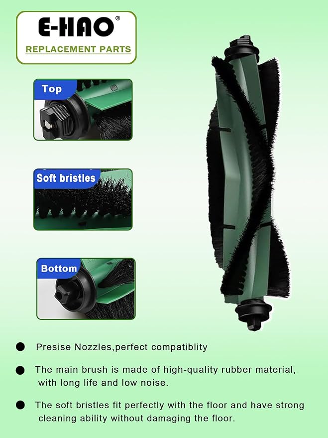 Replacement Parts for iRobot Roomba Essential Q, Y Series, Accessories Kit for 104, 105, Q0120, Q0110, Y0140, Y0110, Y0112, Essential Vac 2 (2 Brushes, 8 Filters, 8 Edge Sweeping Brushes)