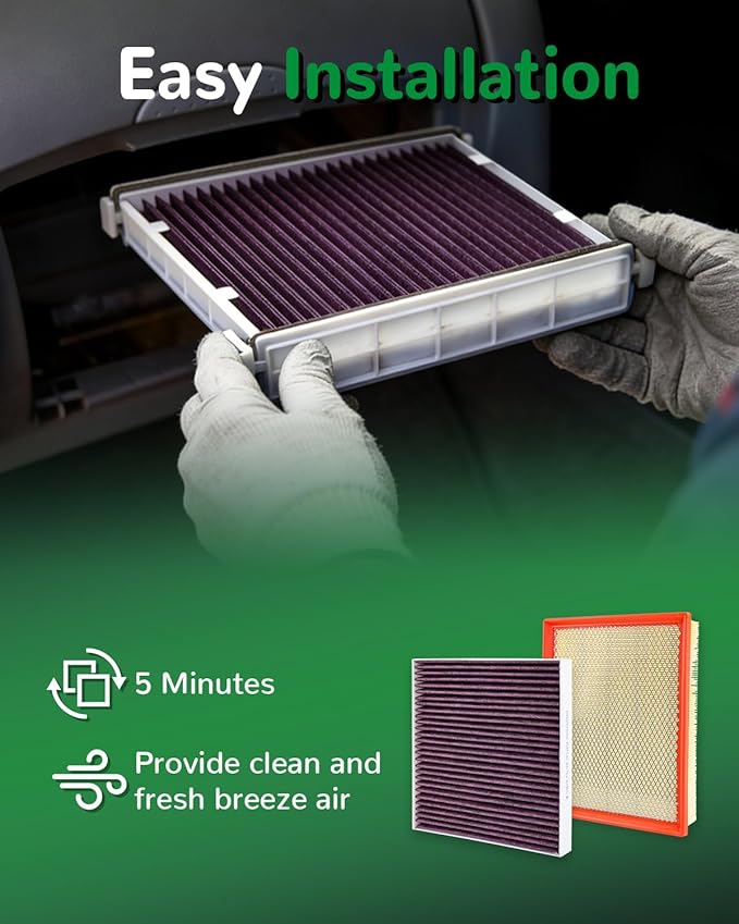 Engine Cabin Air Filter for Silverado 1500 Sierra 1500 2014-2018,Suburban Tahoe Yukon 2015-2020 Replace CA8755A CF11809