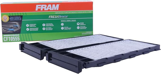 FRAM Fresh Breeze Cabin Air Filter Replacement for Car Passenger Compartment w/ Arm and Hammer Baking Soda, Easy Install, CF10555 for Nissan Vehicles , white