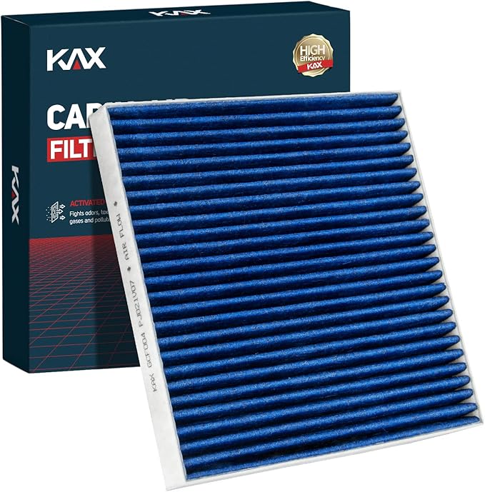 KAX Premium Cabin Air Filter with Dual Active Carbon, CF10374 Replacement for Pontiac Vibe 2003-2008, Dodge Dart 2013-2016, Toyo Tacoma 2005-2020 Air Filter, Strong Adsorption Cabin Filter