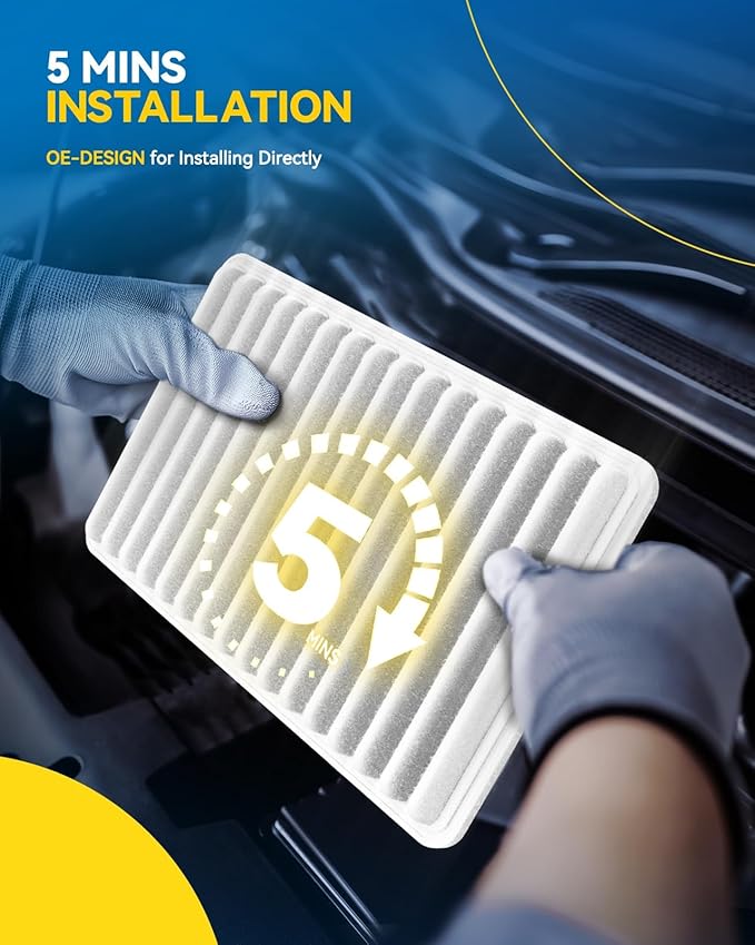 PHILTOP Engine Air Filter, Compatible with CA10171 Toyota Camry 2007-2009 2.4L, Camry 2010-2017 2.5L, Venza 2009-2016 2.7L, Improve Engine Performance