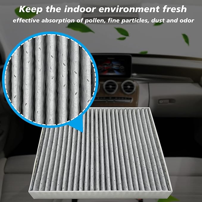 2PCS Cabin Engine Air Filter Kit Fit for 2019-25 ES350,2022-25 NX250, NX350,2019-22 AVALON,2018-24 CAMRY,2020-25 HIGHLANDER,2019-25 RAV4,CF12157,CA12377,87139-0E040,17801-F0050