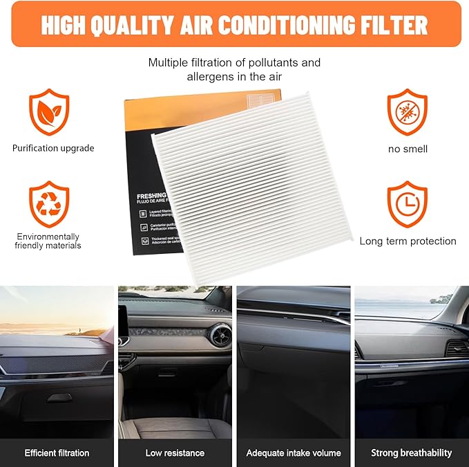 Engine Air Filter Replacement 17220-6A0-A00, 80292-SDA-A01Cabin Air Filter Combo Set Compatible with Honda Civic 1.5L 2022-2023, 2018-2022 Honda Accord 1.5L Turbo only