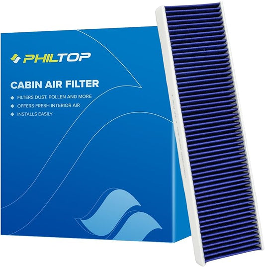 PHILTOP Premium Cabin Air Filter w/Dual Activated Carbon, Compatible with CF10733 Mini Cooper 2007-2015, Cooper Countryman 2011-2016, Cooper Paceman 2013-2016, Carbon Filter Up Dust Pollen Odor