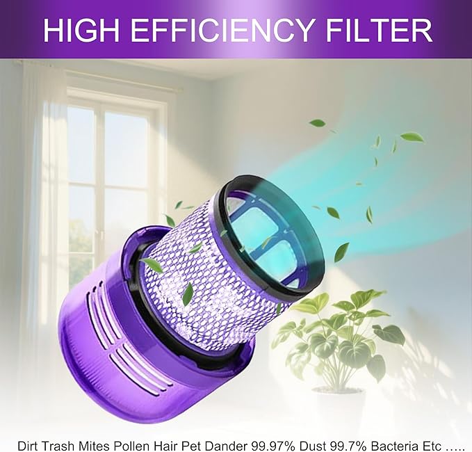 Suitable for Dyson V15/V11/SV14 handheld wireless vacuum cleaner accessories Purple vacuum cleaner filter element filter filter net