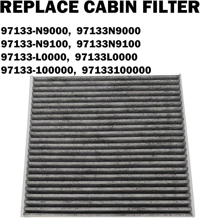 Engine Cabin Air Filters Compatible with 2020-25 Tucson Santa Fe Cruz Kia Sorento Sportage K5 Carnival Engine Cabin Air Filtration Cab AC Air Filters WA11090 97133-N9100 97133N9100