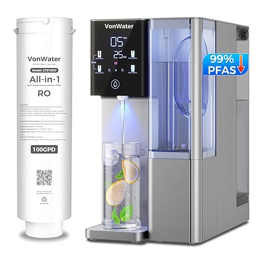 CT100-RO Replacement Filter | 𝐑𝐞𝐯𝐞𝐫𝐬𝐞 𝐎𝐬𝐦𝐨𝐬𝐢𝐬 RO Filter Cartridge for CT910/C5/CT910G Series | 100GPD 12-24 Months | NSF/ANSI372,42,58, Reduce TDS PFAS (CT100-RO)