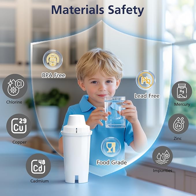 Cabiclean Replacement for Brita Filter, Brita Water Pitchers and Dispensers, Classic OB03, Mavea 107007, and More, NSF Certified Pitcher Water Filter, Half Year Filter Supply, 3 Count